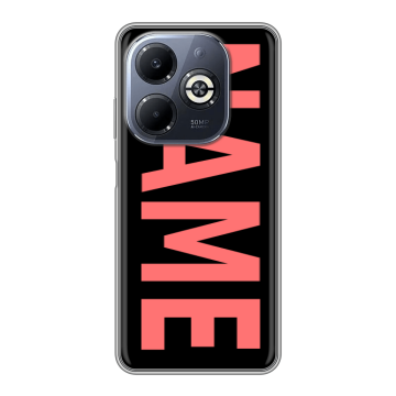 Силиконовый чехол на Infinix Smart 8 Plus с принтом NAME