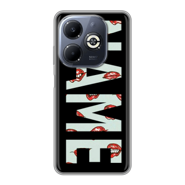 Силиконовый чехол на Infinix Smart 8 Plus с принтом NAME