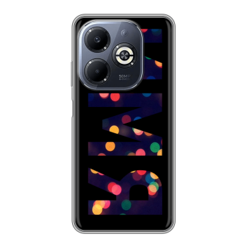 Силиконовый чехол на Infinix Smart 8 Plus с принтом ИМЯ