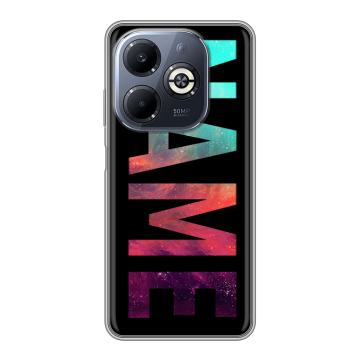Силиконовый чехол на Infinix Smart 8 Plus с принтом NAME