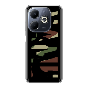 Силиконовый чехол на Infinix Smart 8 Plus с принтом NAME