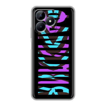 Силиконовый чехол на Realme Note 50 с принтом ФАМИЛИЯ