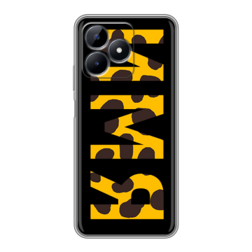 Силиконовый чехол на Realme Note 50 с принтом ИМЯ