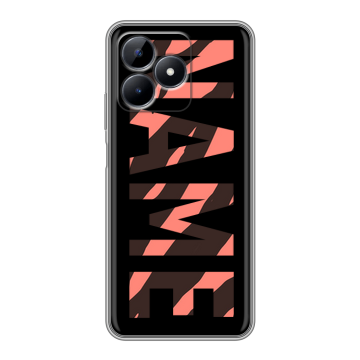 Силиконовый чехол на Realme Note 50 с принтом NAME