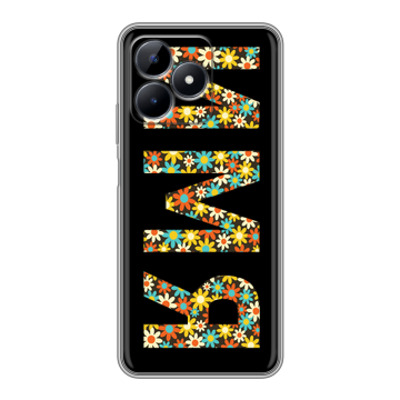 Силиконовый чехол на Realme Note 50 с принтом ИМЯ