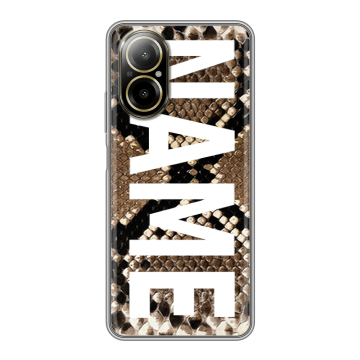Силиконовый чехол на Realme C67 4G с принтом NAME