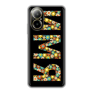 Силиконовый чехол на Realme C67 4G с принтом ИМЯ