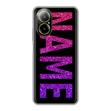 Силиконовый чехол на Realme C67 4G с принтом NAME