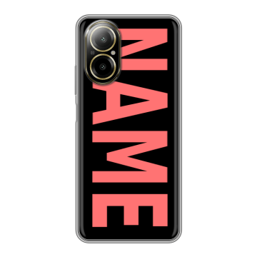 Силиконовый чехол на Realme C67 4G с принтом NAME