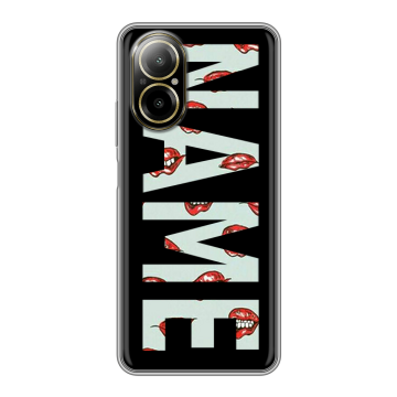 Силиконовый чехол на Realme C67 4G с принтом NAME