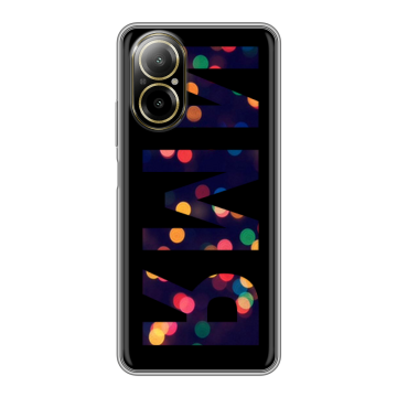 Силиконовый чехол на Realme C67 4G с принтом ИМЯ