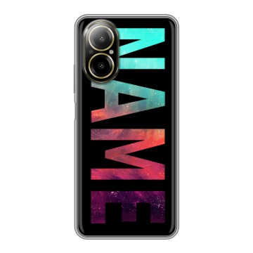 Силиконовый чехол на Realme C67 4G с принтом NAME
