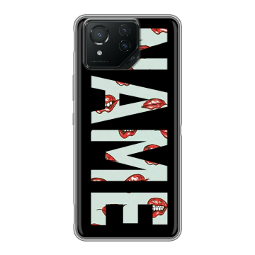 Силиконовый чехол на ASUS ROG Phone 8 Pro с принтом NAME