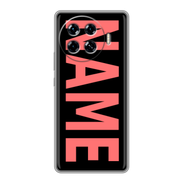 Силиконовый чехол на Tecno Spark 20 Pro Plus с принтом NAME