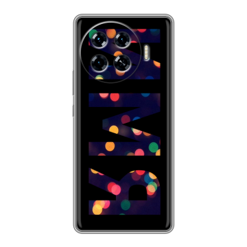 Силиконовый чехол на Tecno Spark 20 Pro Plus с принтом ИМЯ