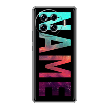 Силиконовый чехол на Tecno Spark 20 Pro Plus с принтом NAME