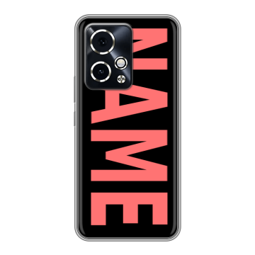 Силиконовый чехол на Honor 90 GT с принтом NAME
