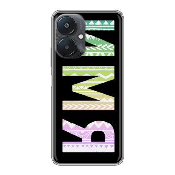 Силиконовый чехол на Xiaomi Redmi 13C 5G с принтом ИМЯ