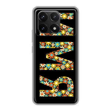 Силиконовый чехол на Xiaomi Redmi K70 Pro 5G с принтом ИМЯ