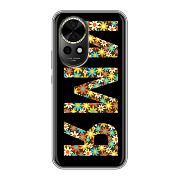 Силиконовый чехол на Huawei Nova 12 с принтом ИМЯ