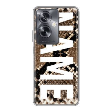 Силиконовый чехол на OPPO A79 5G с принтом NAME