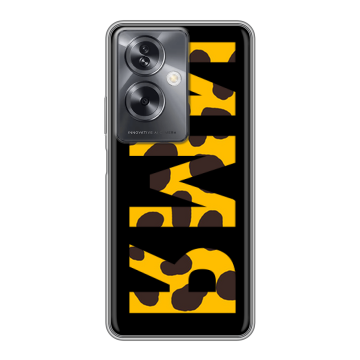 Силиконовый чехол на OPPO A79 5G с принтом ИМЯ