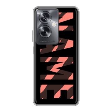 Силиконовый чехол на OPPO A79 5G с принтом NAME
