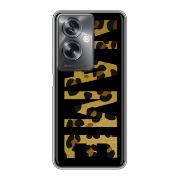 Силиконовый чехол на OPPO A79 5G с принтом NAME