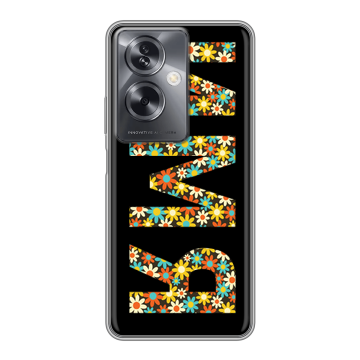 Силиконовый чехол на OPPO A79 5G с принтом ИМЯ