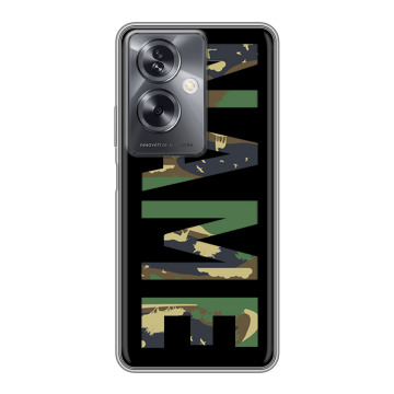 Силиконовый чехол на OPPO A79 5G с принтом NAME