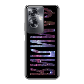 Силиконовый чехол на OPPO A79 5G с принтом ФАМИЛИЯ
