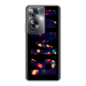 Силиконовый чехол на OPPO A79 5G с принтом ИМЯ