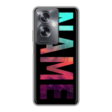 Силиконовый чехол на OPPO A79 5G с принтом NAME