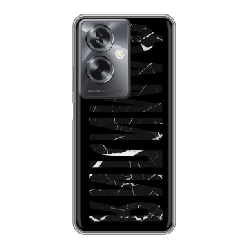 Силиконовый чехол на OPPO A79 5G с принтом ФАМИЛИЯ