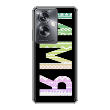Силиконовый чехол на OPPO A79 5G с принтом ИМЯ