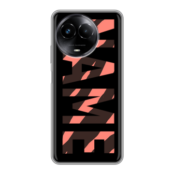 Силиконовый чехол на Realme Narzo 60x 5G с принтом NAME