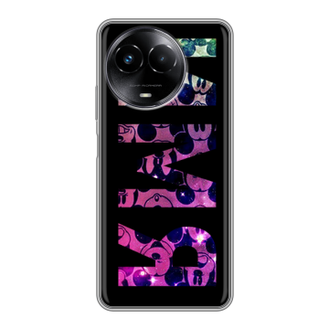 Силиконовый чехол на Realme Narzo 60x 5G с принтом ИМЯ