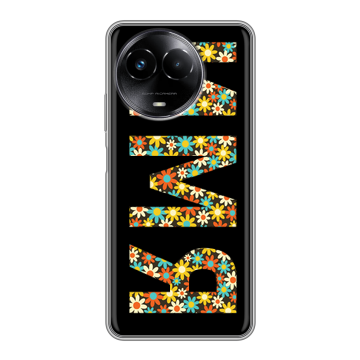 Силиконовый чехол на Realme Narzo 60x 5G с принтом ИМЯ
