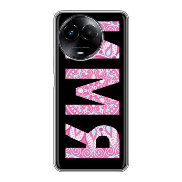 Силиконовый чехол на Realme Narzo 60x 5G с принтом ИМЯ