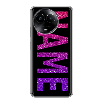 Силиконовый чехол на Realme Narzo 60x 5G с принтом NAME