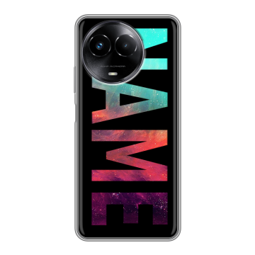 Силиконовый чехол на Realme Narzo 60x 5G с принтом NAME