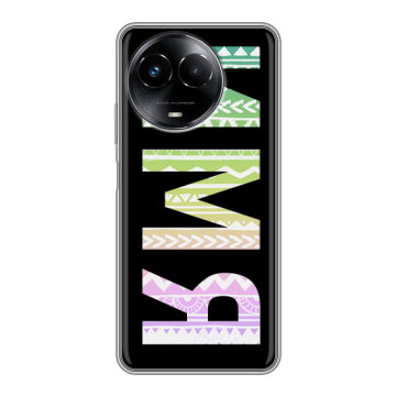 Силиконовый чехол на Realme Narzo 60x 5G с принтом ИМЯ