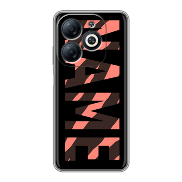 Силиконовый чехол на Infinix Smart 8 Pro с принтом NAME
