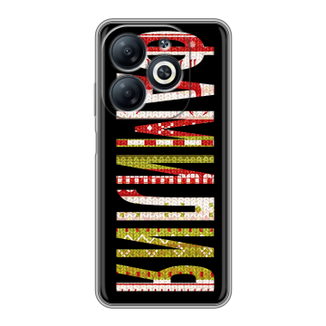 Силиконовый чехол на Infinix Smart 8 Pro с принтом ФАМИЛИЯ