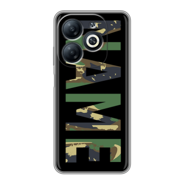 Силиконовый чехол на Infinix Smart 8 Pro с принтом NAME