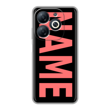 Силиконовый чехол на Infinix Smart 8 Pro с принтом NAME
