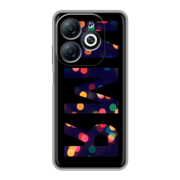 Силиконовый чехол на Infinix Smart 8 Pro с принтом ИМЯ