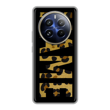 Силиконовый чехол на Realme 12 Pro с принтом NAME