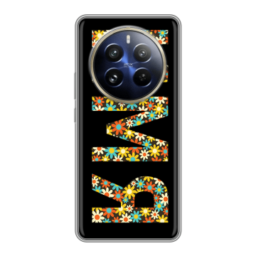 Силиконовый чехол на Realme 12 Pro с принтом ИМЯ