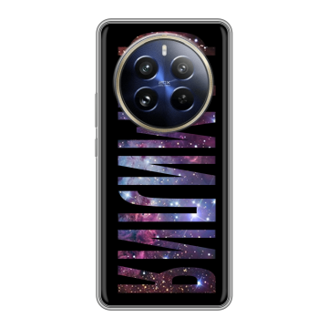 Силиконовый чехол на Realme 12 Pro с принтом ФАМИЛИЯ